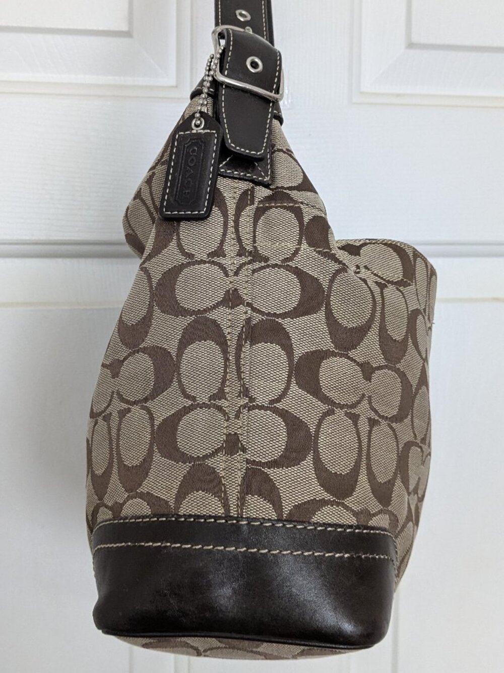 Coach A0879-F10906 Soho Hobo Shoulder Bag Brown Tan Medium Purse - Picture 4 of 14